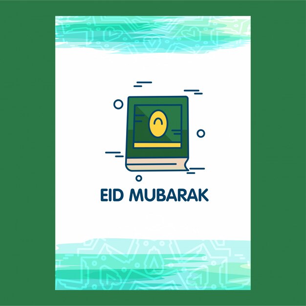 Eid Mubarak vector de diseño tipográfico y creativo