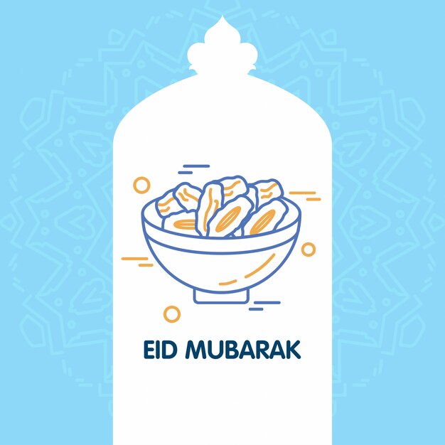 Eid Mubarak Vector de fondo