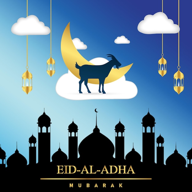 Eid ul Adha Mubarak Diseño de publicaciones en redes sociales