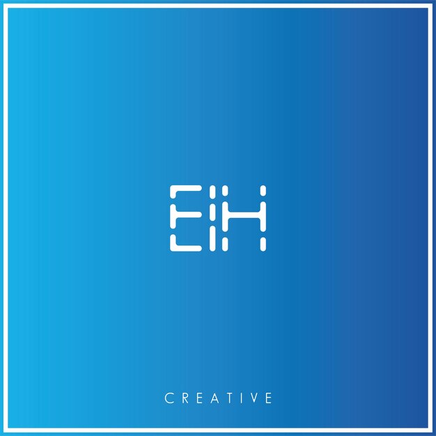 EIH Premium Vector último diseño de logotipo Diseño creativo de logotipo Ilustración vectorial Logotipo mínimo Monograma