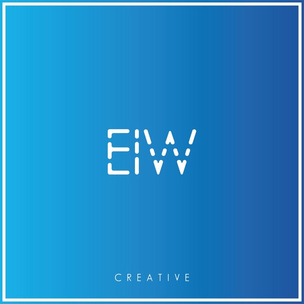 EIW Premium Vector último diseño de logotipo diseño creativo de logotipo vector ilustración monograma de logotipo mínimo