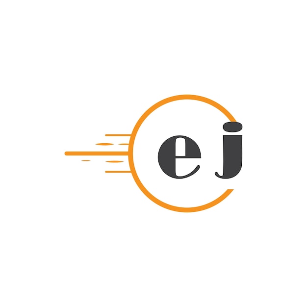 ej logotipo inicial de monograma con diseño de estilo de círculo