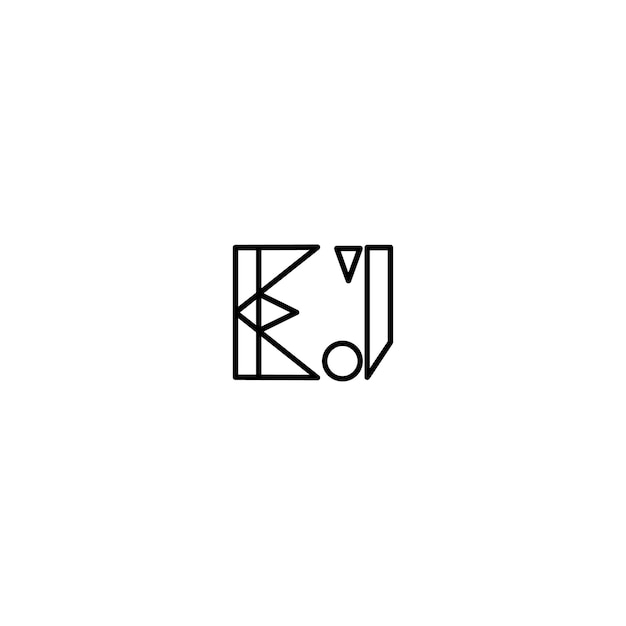 EJ monograma logotipo diseño carta texto nombre símbolo monocromo logotipo alfabeto carácter simple logotipo