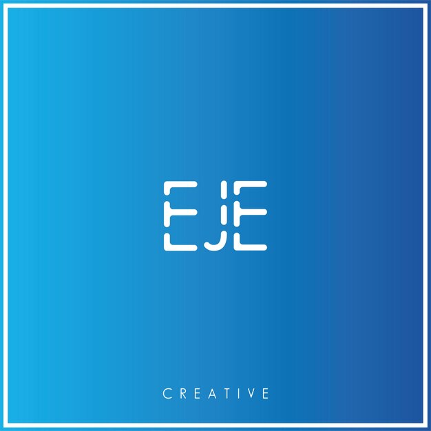 EJE Premium Vector último diseño de logotipo Diseño creativo de logotipo Ilustración vectorial Logotipo mínimo Monograma