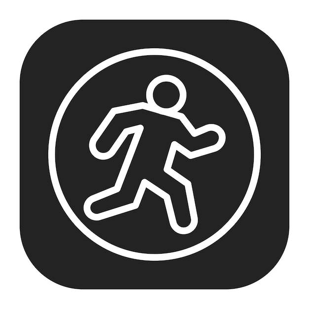 Ejecución en círculos imagen vectorial de icono Se puede usar para agotamiento