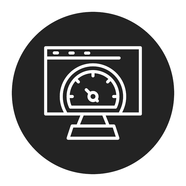 Ejecución de la imagen vectorial del icono de prueba Se puede utilizar para pruebas de software
