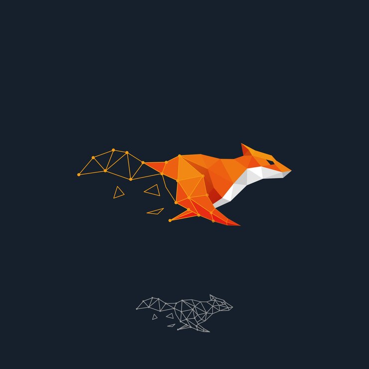 Vector ejecutando el concepto de fox color design