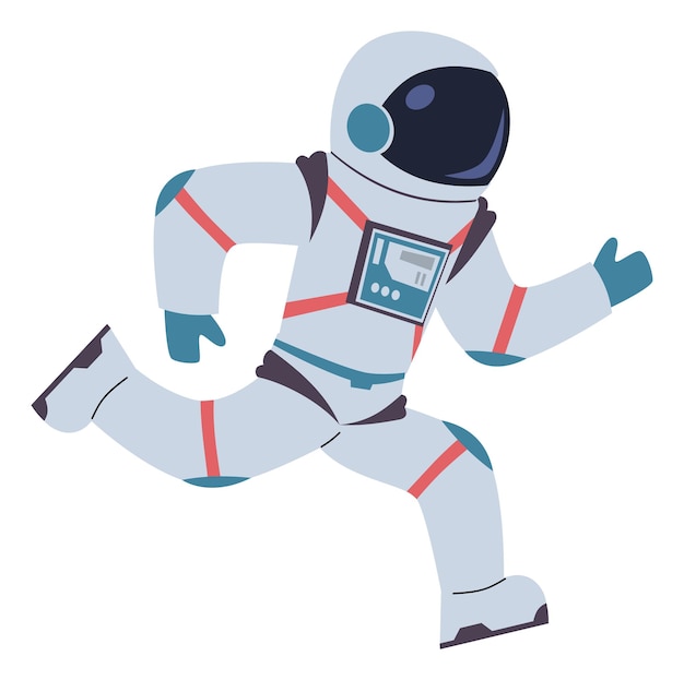 Ejecutando personaje de astronauta Icono de exploración de planeta fantástico