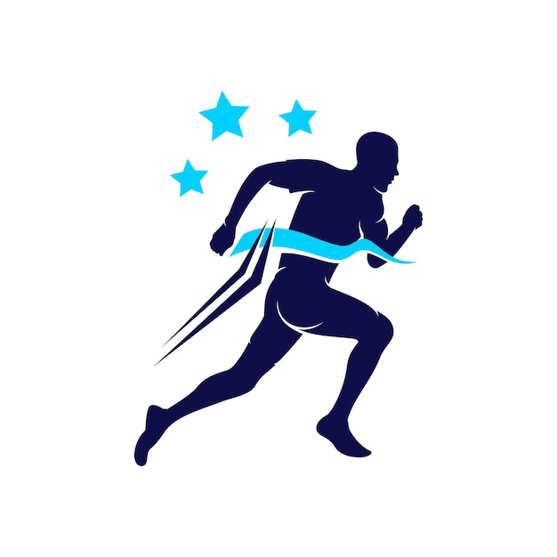 Ejecutando plantilla de diseño de logotipo emblema para campeonato