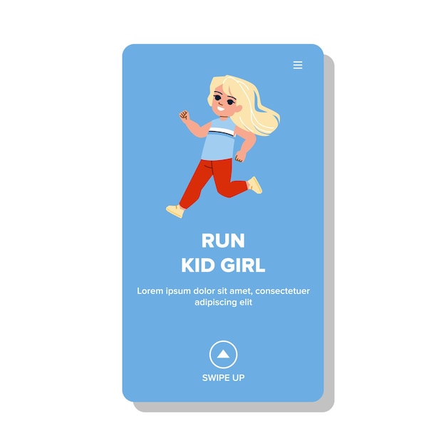 Ejecutar niño niña vector