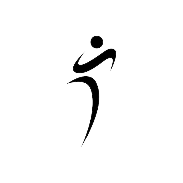 Ejecutar vector de plantilla de logotipo de icono