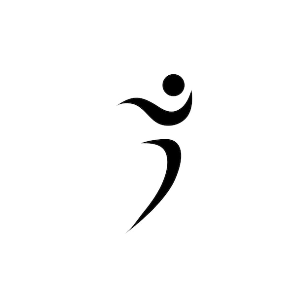 Ejecutar vector de plantilla de logotipo de icono