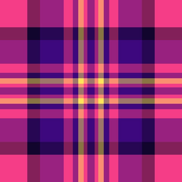 Ejemplo de elección comprobar tartan textura guapa textil de fondo tela vectorial a cuadros sin costuras en colores rosa y violeta