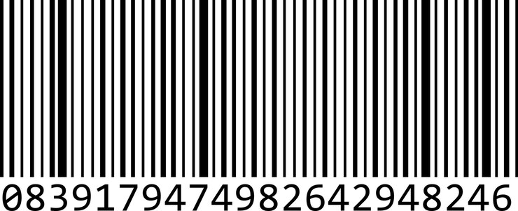 Vector ejemplo de icono de código de barras realista del vector de signo de código de barras