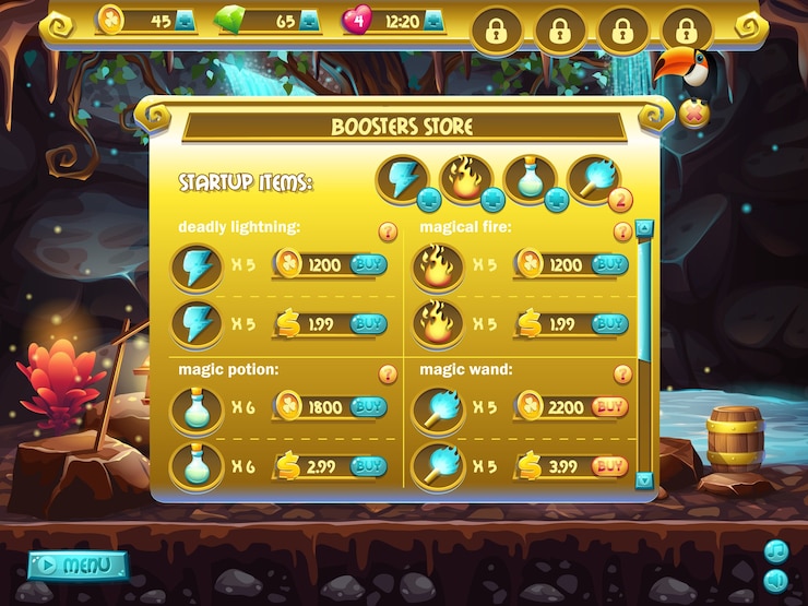Vector ejemplo de impulsores de ventas en tiendas para juegos de computadora