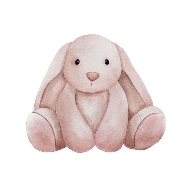 ejemplo lindo de la acuarela del conejito para el bebé