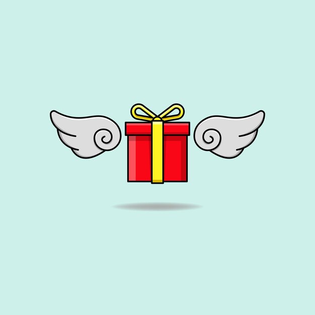 Ejemplo lindo del diseño de la caja de regalo del vuelo
