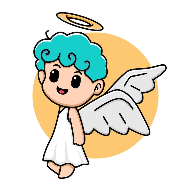 ejemplo lindo de la historieta del diseño del ángel
