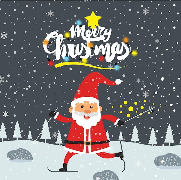 Ejemplo lindo de la historieta de la Feliz Navidad.