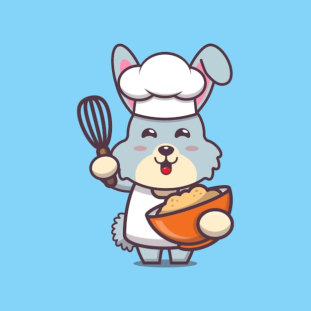 ejemplo lindo del personaje del cocinero del conejo