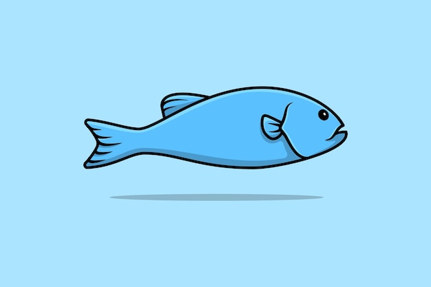 Ejemplo lindo del vector de la historieta de los pescados.