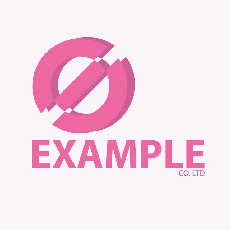 Vector ejemplo de logotipo logotipo rosa muy simple