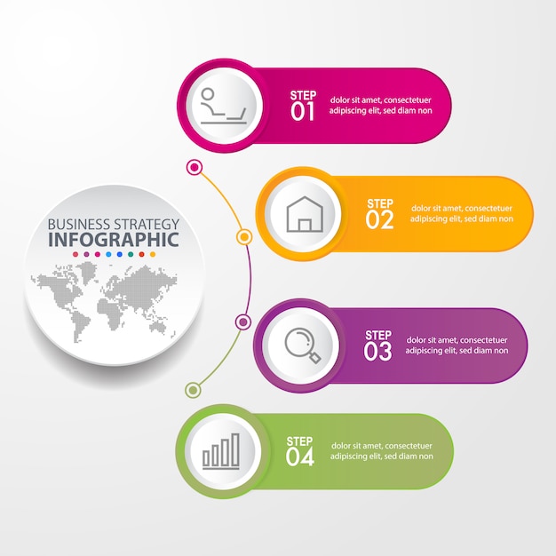 Ejemplo de la plantilla del diseño de infographics del negocio