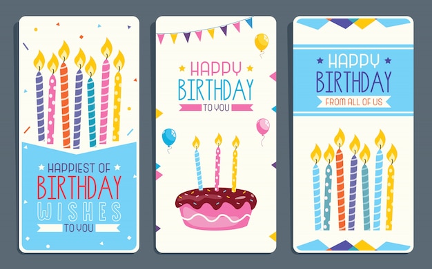 Ejemplo del vector del diseño de tarjeta de la invitación de la fiesta de cumpleaños de los niños