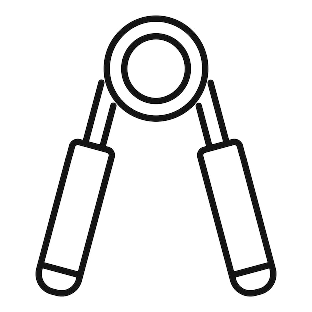 Ejercicicio de agarre de la mano que mejora los músculos del brazo icono