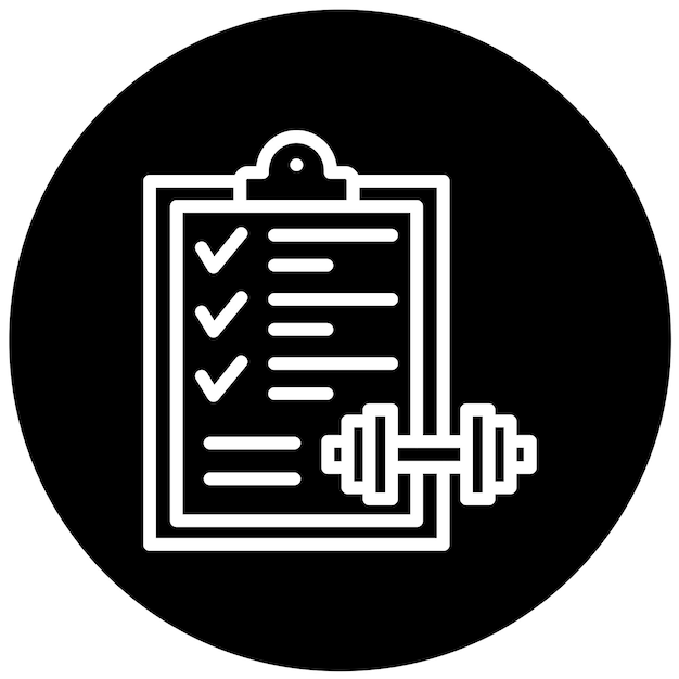 Ejercicio de diseño vectorial Estilo de icono de la rutina