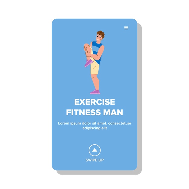 Vector ejercicio fitness hombre vector