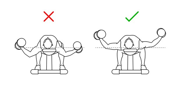 Ejercicio de pesas en el pecho con manivela posición correcta ejercicio pectoral aberturas de brazos con pesas gimnasio