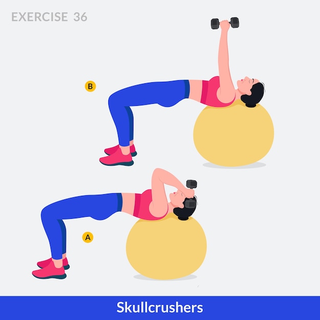 Ejercicio de trituradores de calaveras ejercicio de mujer fitness aeróbico y ejercicios