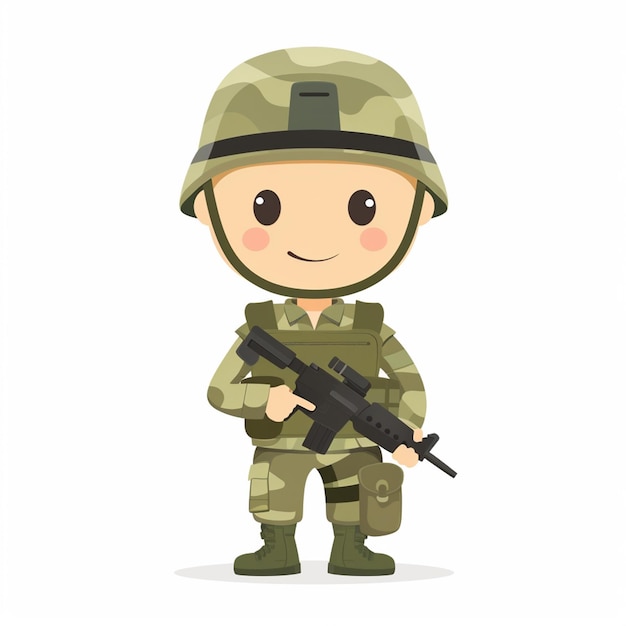 ejército soldado ilustración vector militar patriotismo independencia guerra símbolo de fondo un