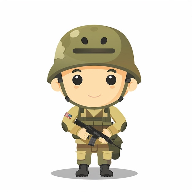 ejército soldado ilustración vector militar patriotismo independencia guerra símbolo de fondo un