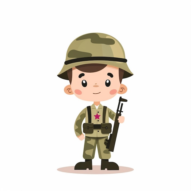 ejército soldado ilustración vector militar patriotismo independencia guerra símbolo de fondo un