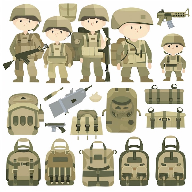 ejército soldado ilustración vector militar patriotismo independencia guerra símbolo de fondo un