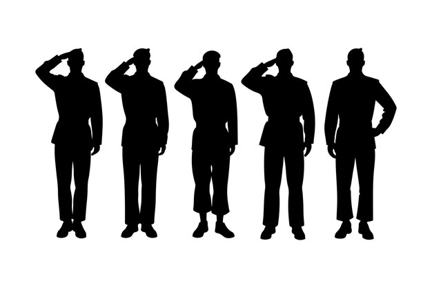 ejército vector silueta militar ejército soldado vector ejército diseño ejército ilustración