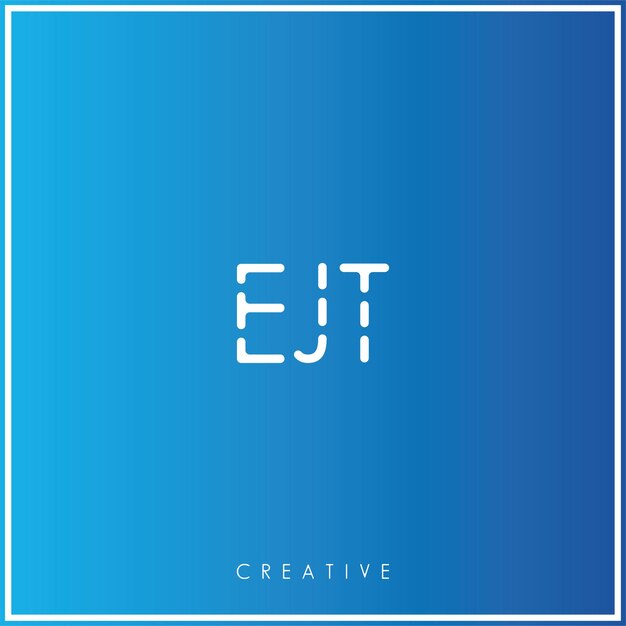 EJT Premium Vector último diseño de logotipo Diseño creativo de logotipo Ilustración vectorial Logotipo mínimo Monograma