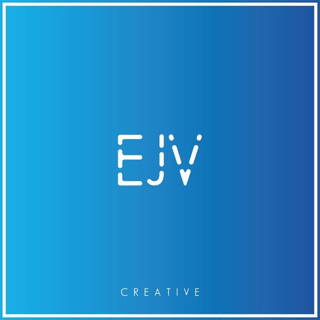 EJV Premium Vector último diseño de logotipo Diseño creativo de logotipo Ilustración vectorial Logotipo mínimo Monograma