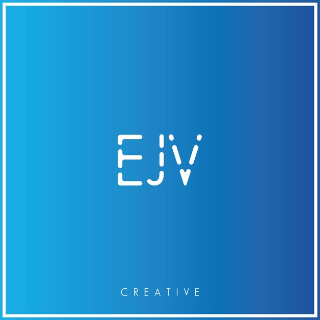 EJV Premium Vector último diseño de logotipo Diseño creativo de logotipo Ilustración vectorial Logotipo mínimo Monograma