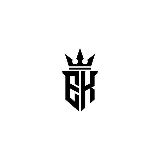 EK monograma logotipo diseño carta texto nombre símbolo monocromo logotipo alfabeto carácter simple logotipo