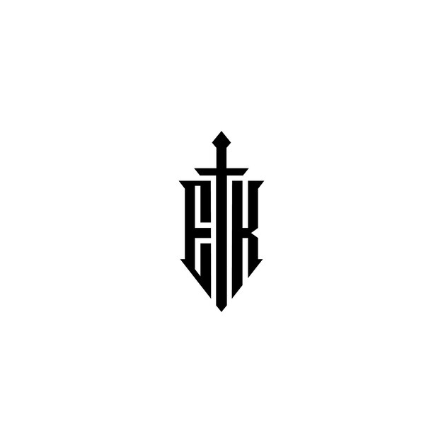 EK monograma logotipo diseño carta texto nombre símbolo monocromo logotipo alfabeto carácter simple logotipo
