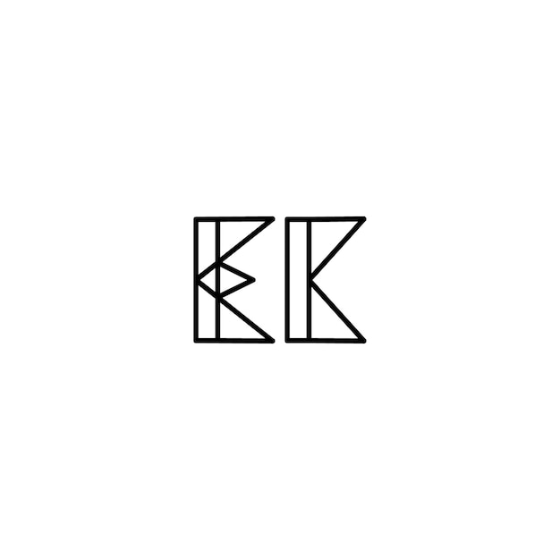 EK monograma logotipo diseño carta texto nombre símbolo monocromo logotipo alfabeto carácter simple logotipo
