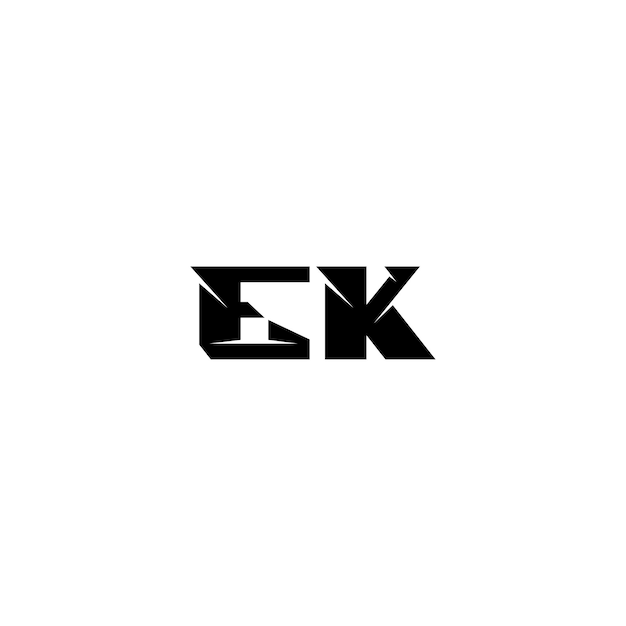 EK monograma logotipo diseño carta texto nombre símbolo monocromo logotipo alfabeto carácter simple logotipo