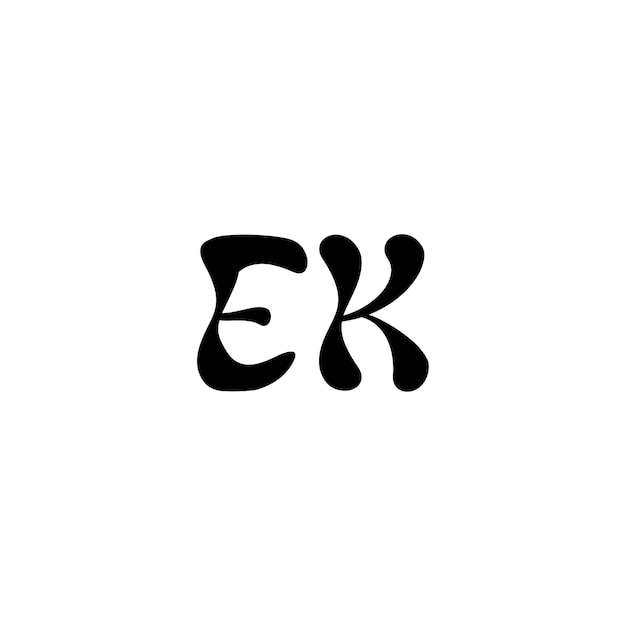EK monograma logotipo diseño carta texto nombre símbolo monocromo logotipo alfabeto carácter simple logotipo