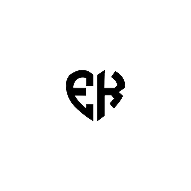 EK monograma logotipo diseño carta texto nombre símbolo monocromo logotipo alfabeto carácter simple logotipo
