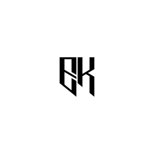 EK monograma logotipo diseño carta texto nombre símbolo monocromo logotipo alfabeto carácter simple logotipo