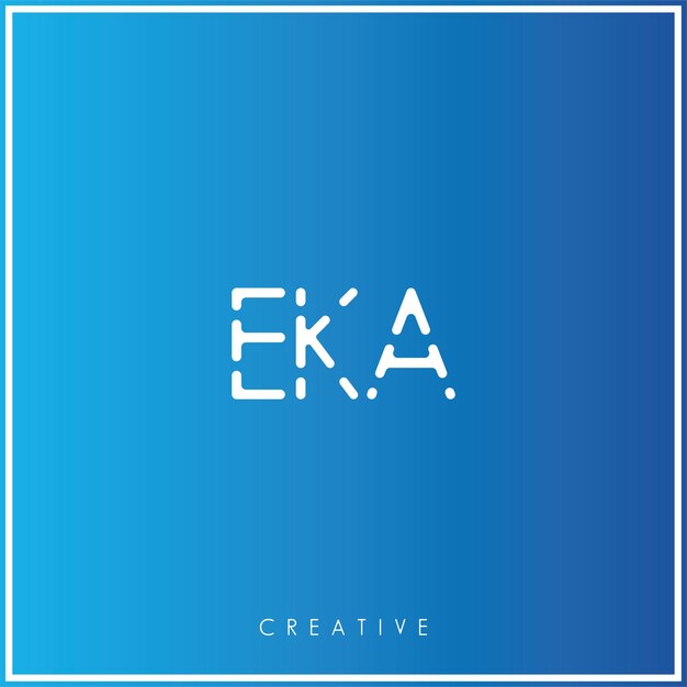 EKA Premium Vector último diseño de logotipo Diseño creativo de logotipo Ilustración vectorial Logotipo mínimo Monograma