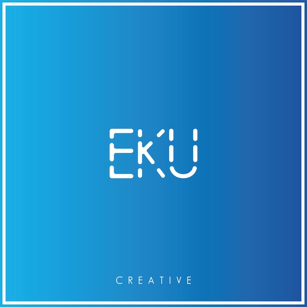 EKU Premium Vector último diseño de logotipo diseño creativo de logotipo ilustración vectorial monograma de logotipo mínimo